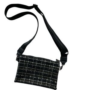 Black Tweed  Crossbody - small- Jen & Co